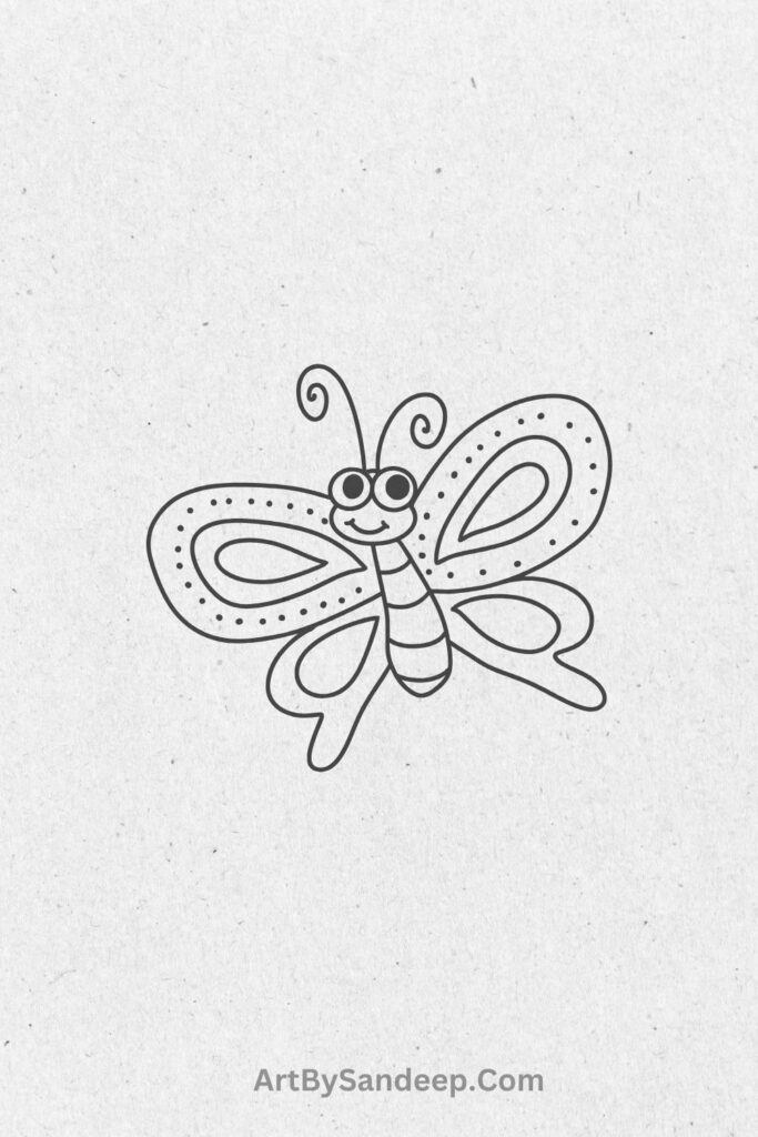 drawing of butterfly