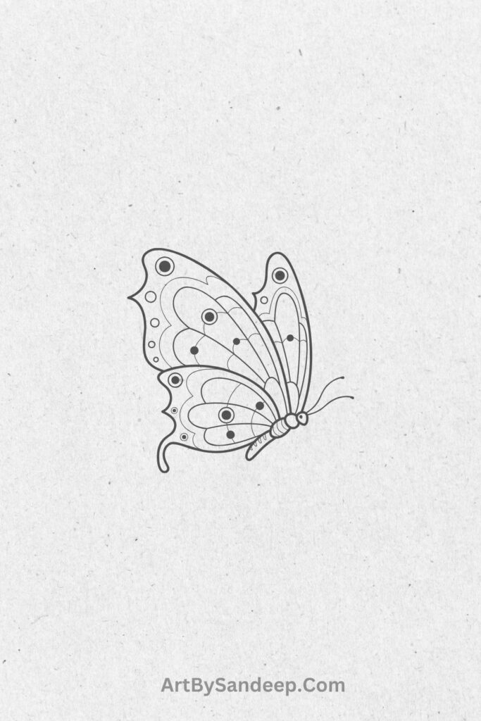 butterfly drawing for kids 2024