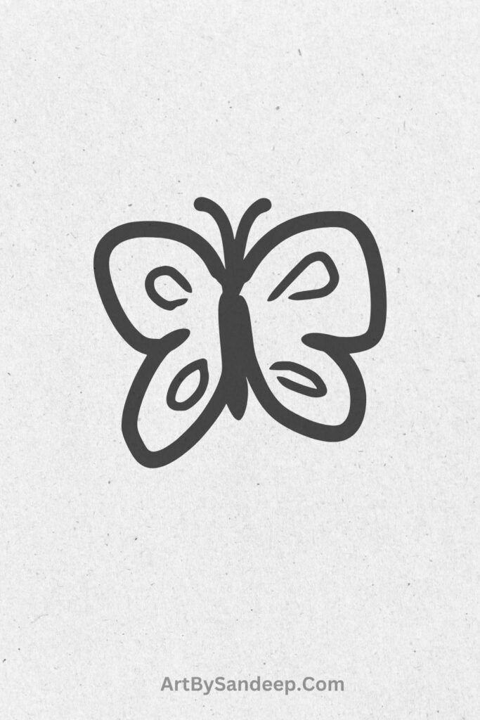 butterfly easy drawing