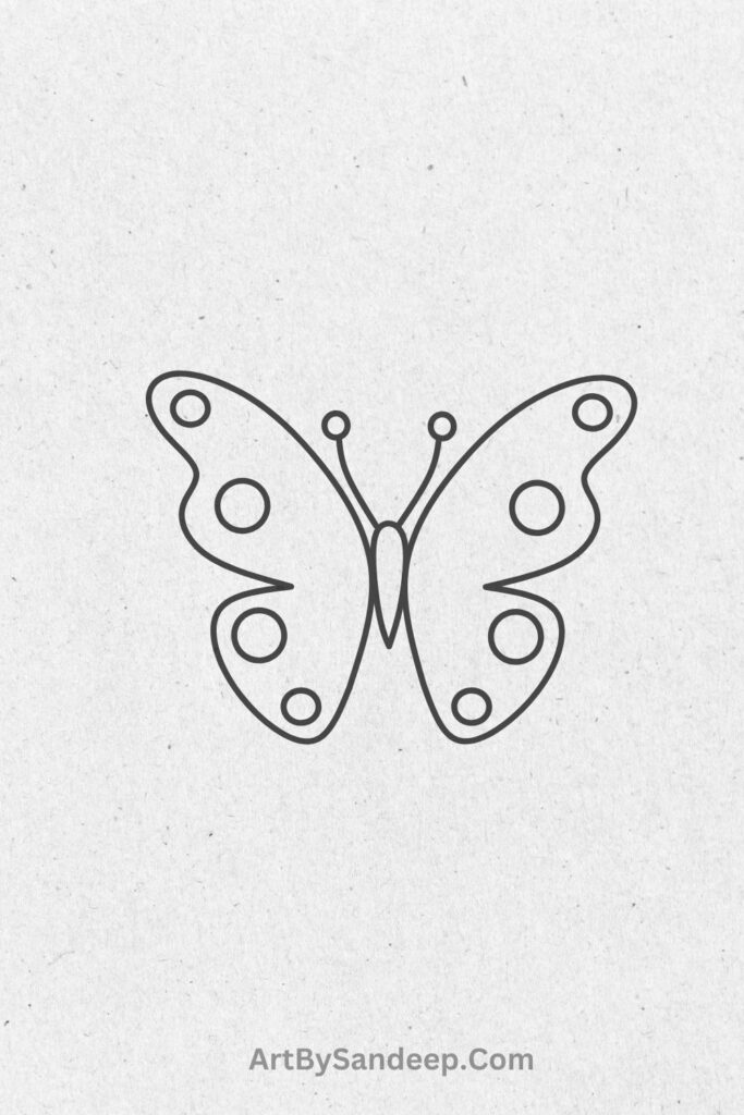 butterfly drawing outline