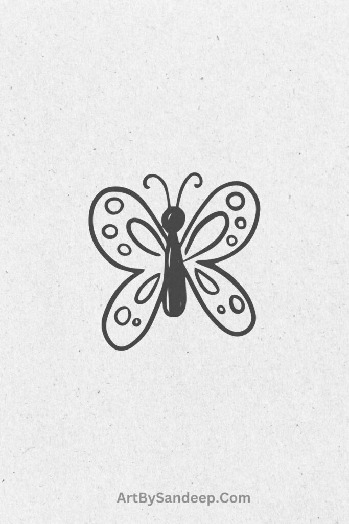 simple butterfly drawing