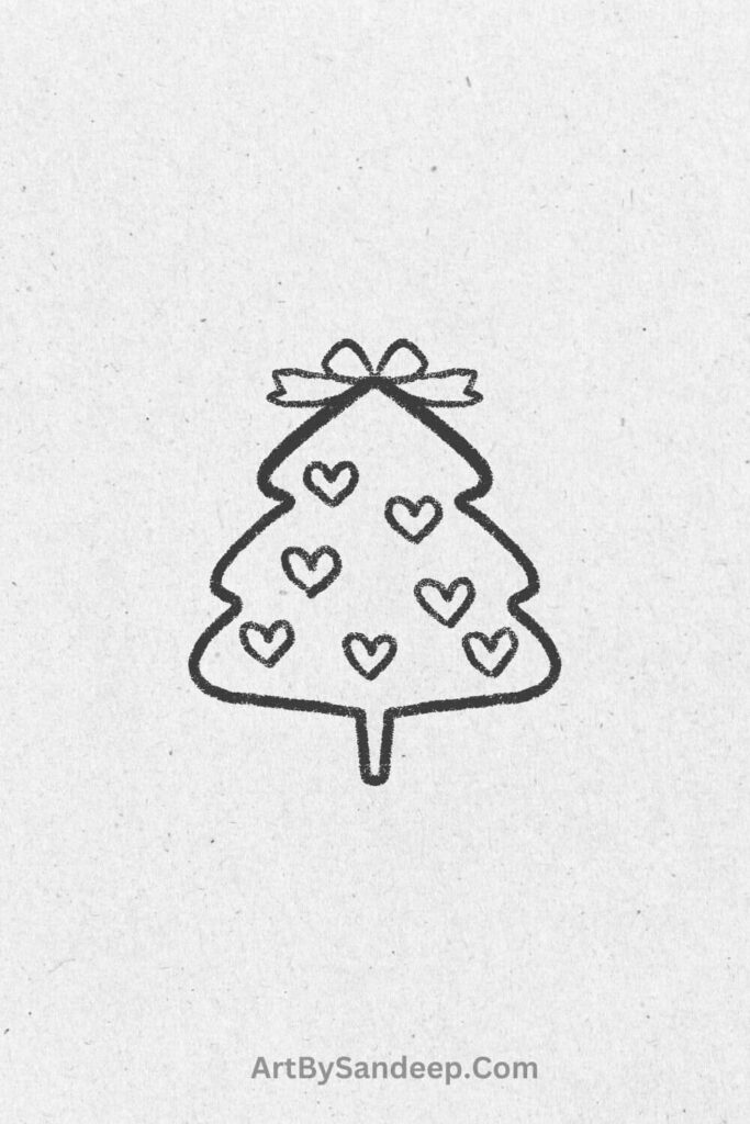 best christmas tree drawing