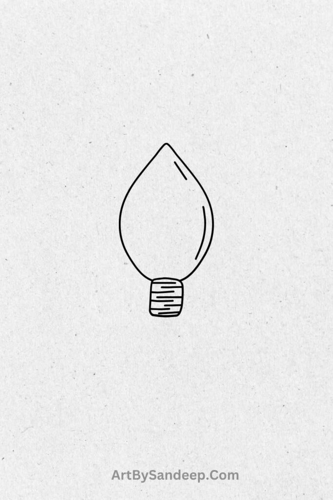 christmas light bulb outline drawing 2024