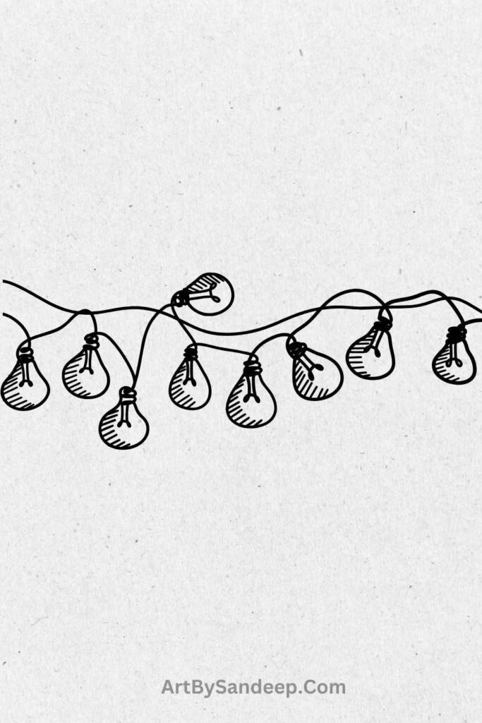 christmas light drawing ideas 2024