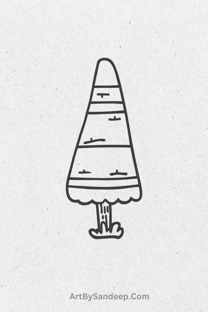 christmas tree cartoon drawing ideas