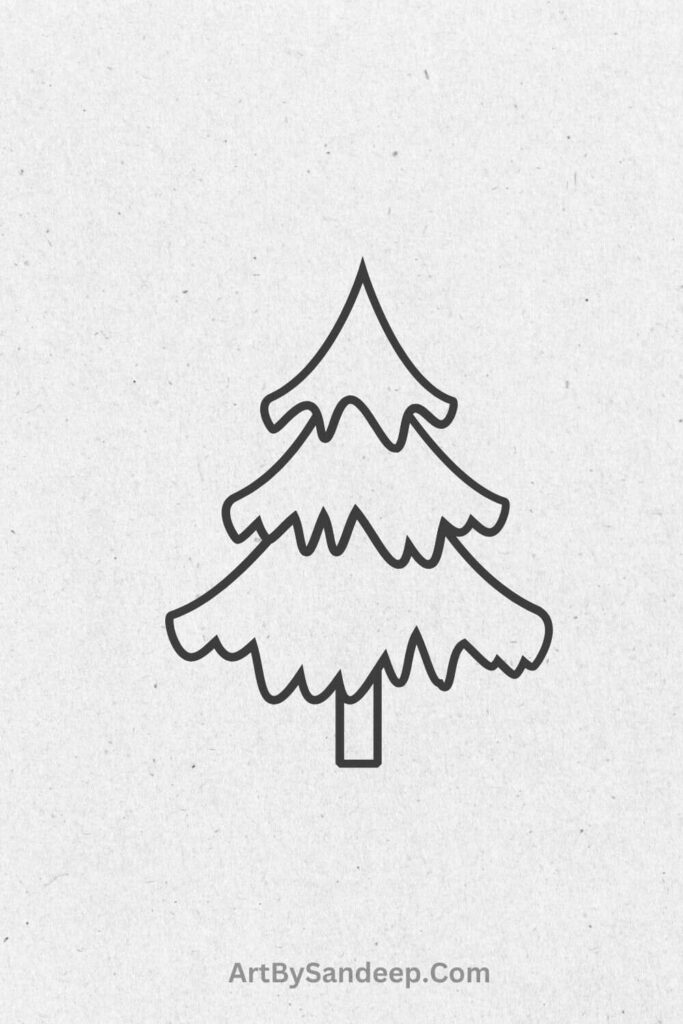 christmas tree cute drawing