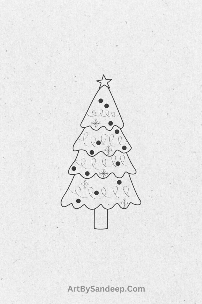 christmas tree designs drawing