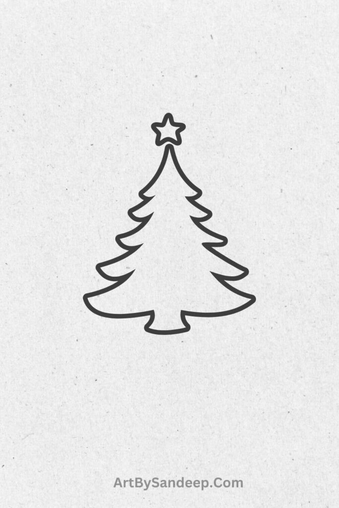 christmas tree drawing