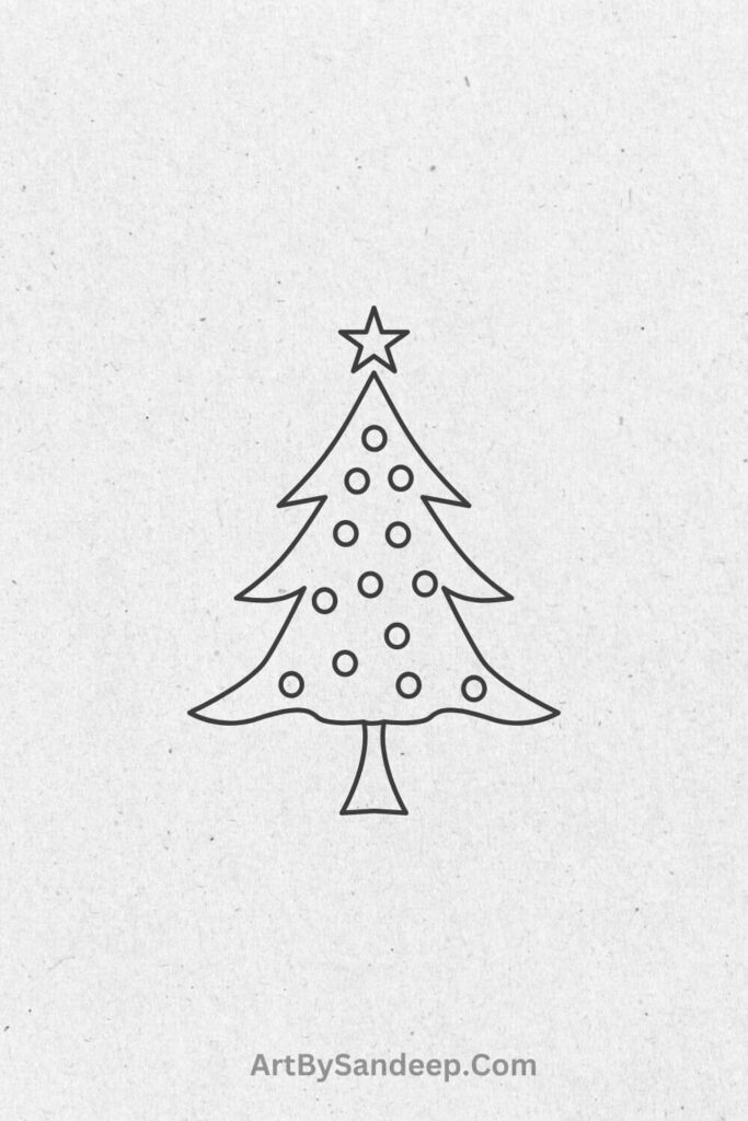 christmas tree drawing for adults