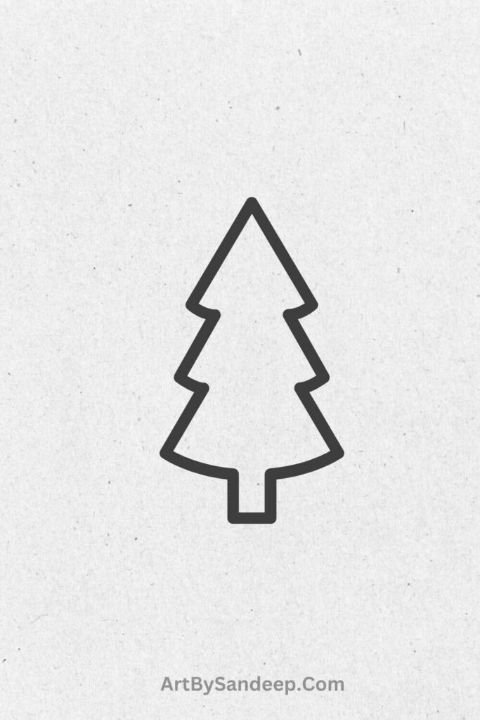 christmas tree drawing ideas