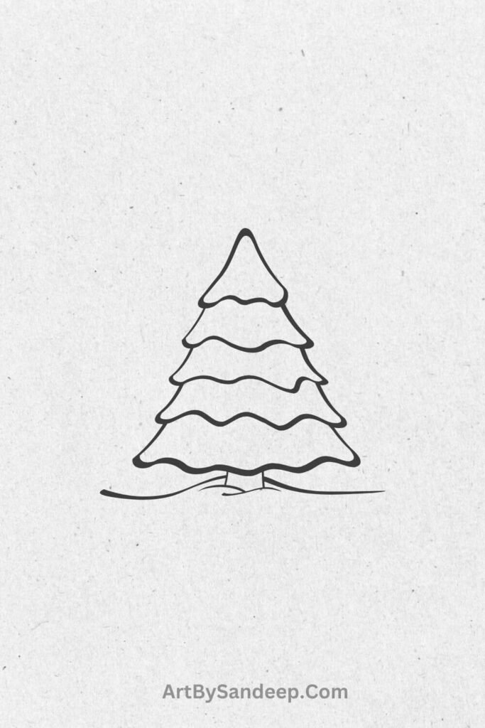 christmas tree drawing ideas simple