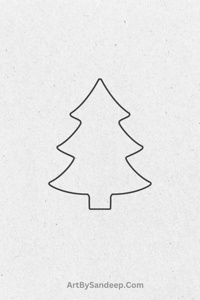 christmas tree drawing simple