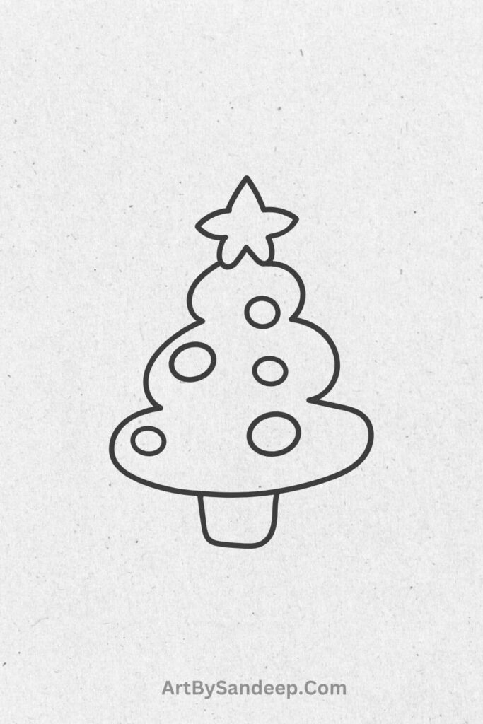 christmas tree easy drawing ideas