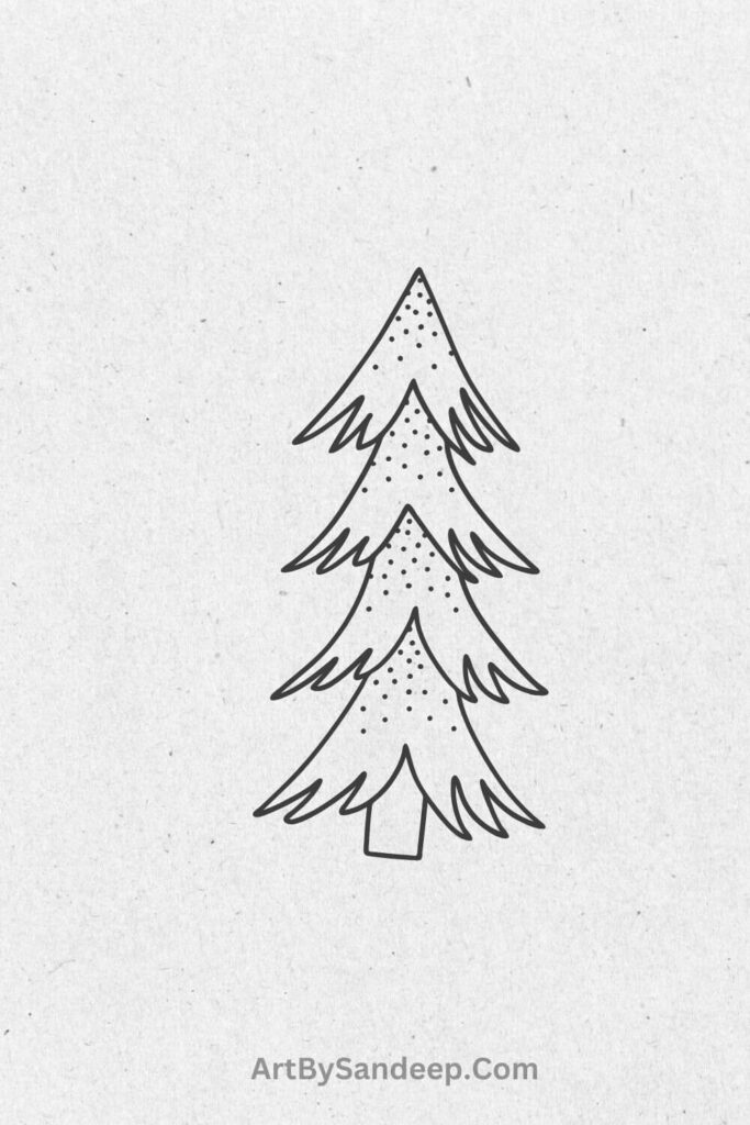 christmas tree farm drawing