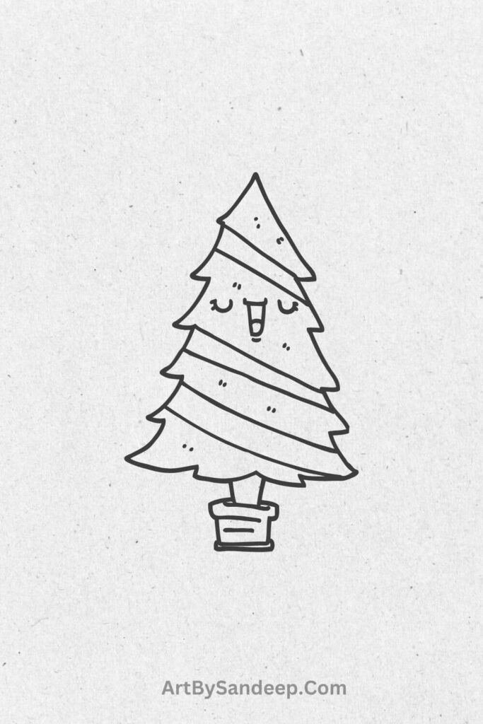 christmas tree kids drawing