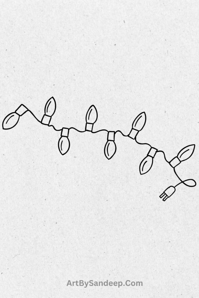 cool christmas light drawing