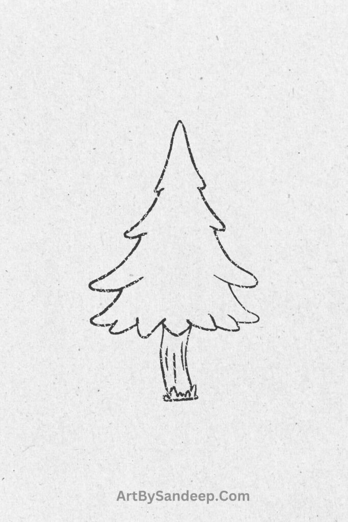 drawing a christmas tree ideas