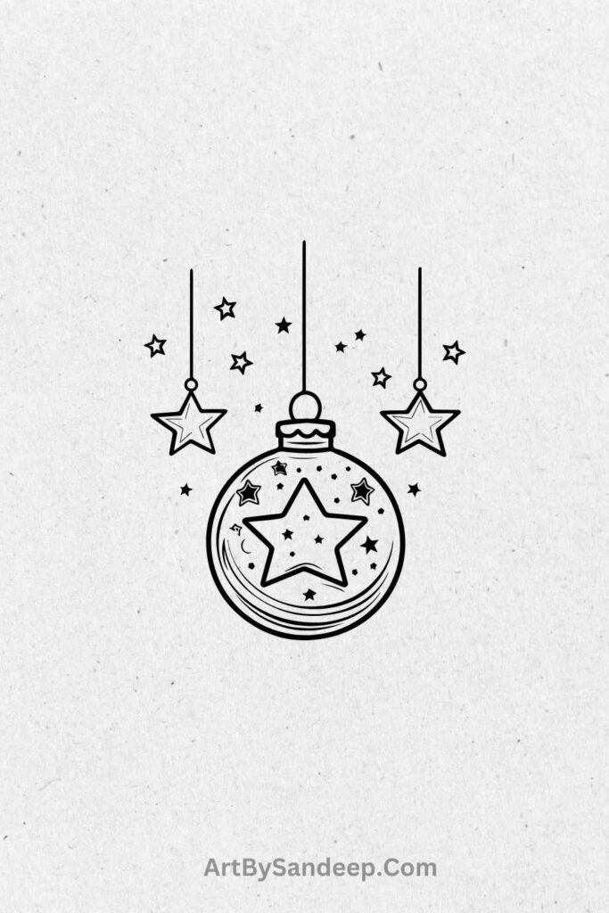 drawing christmas light