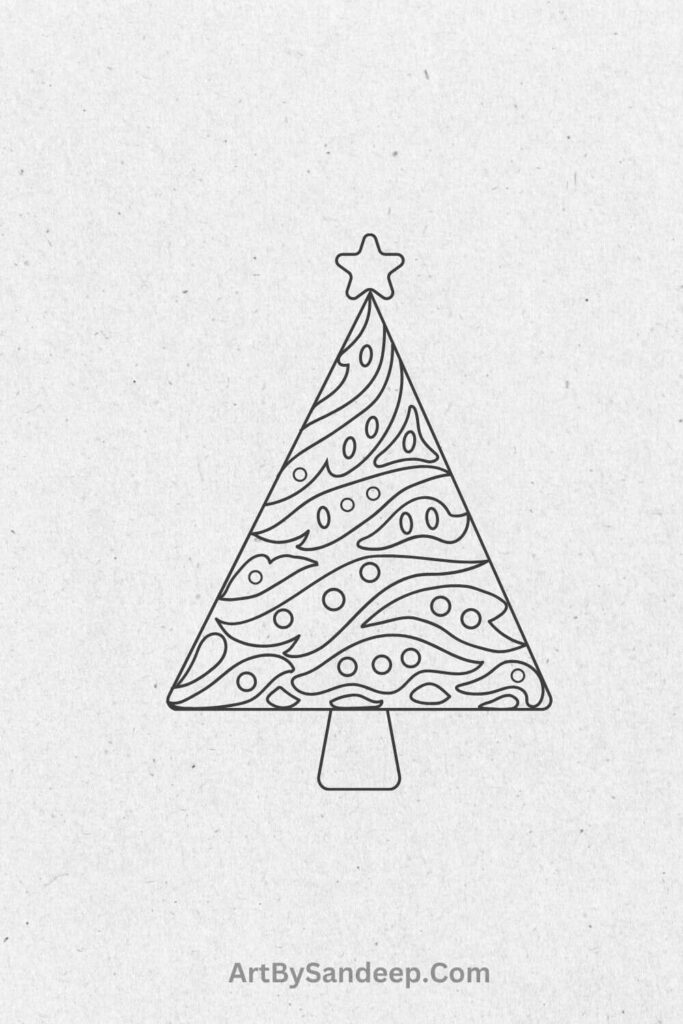 drawing of christmas tree