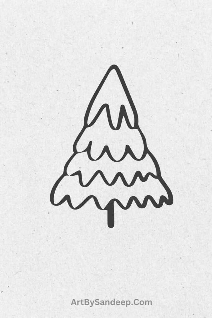 drawing of christmas tree ideas