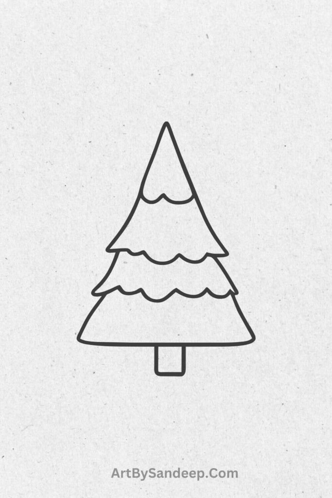 kids christmas tree drawing