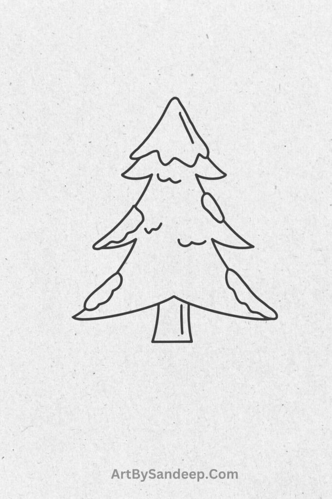 simple drawing christmas tree