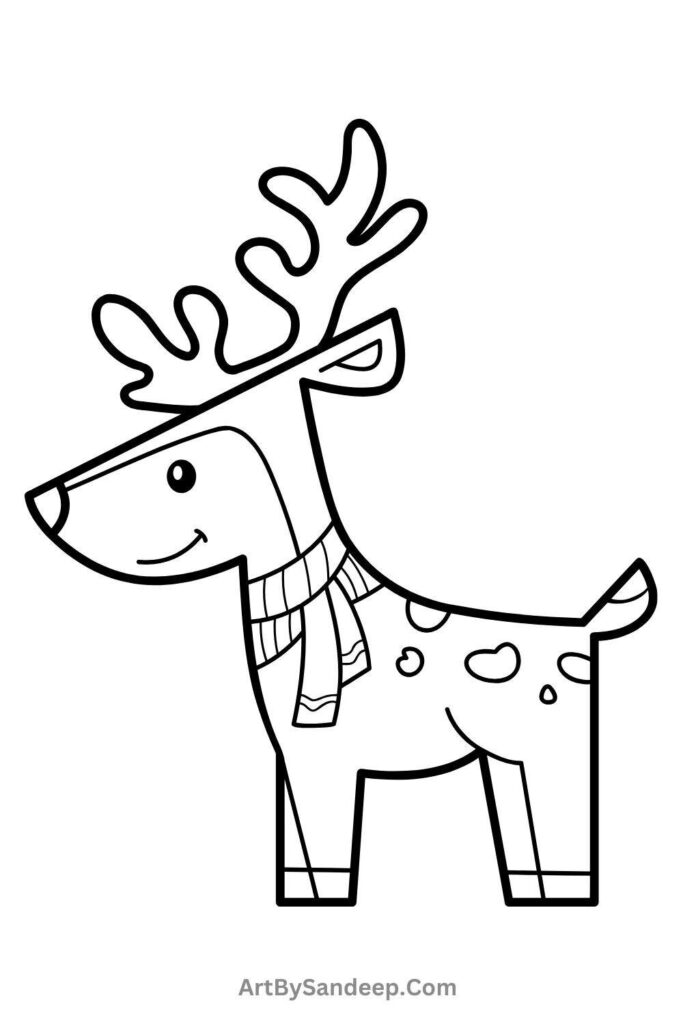 2024 easy christmas coloring pages