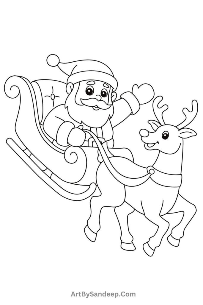 2024 printable cute christmas coloring pages