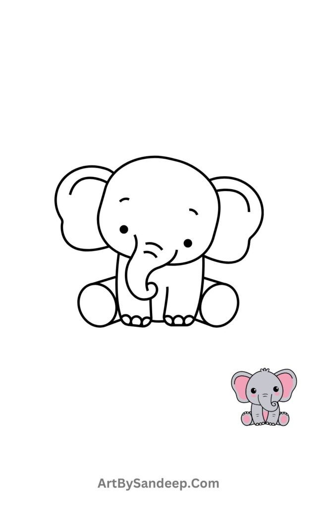 Baby Elephant Drawing