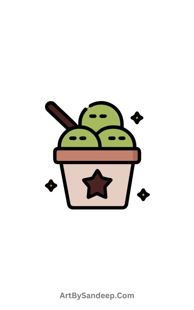 Cup Icecream Drawing