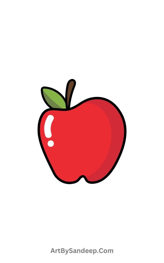 Cute Apple Drawing​