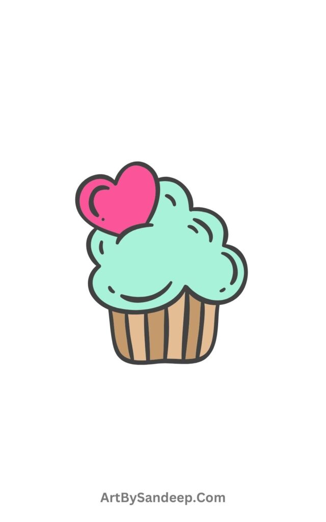 Cute Cupcake Drawing​