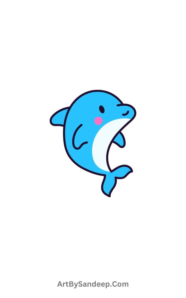 Cute Dolphin Drawing​