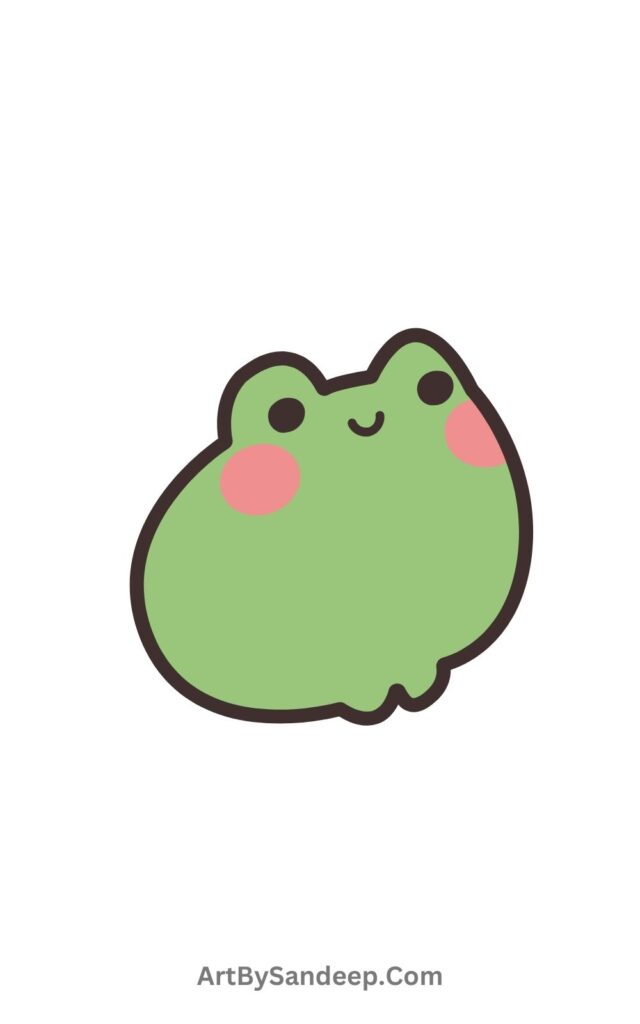 Cute Happy Frog Drawing​