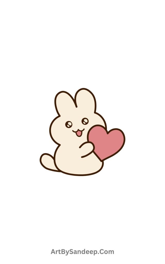 Cute Rabbit with Heart