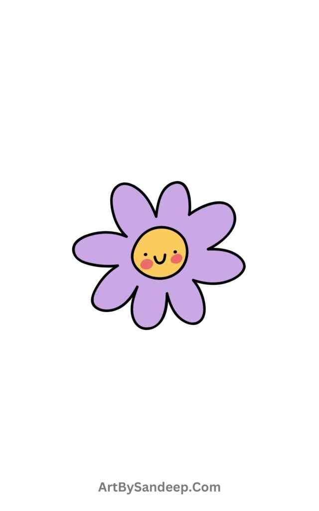 Cute Smiley Face Flower