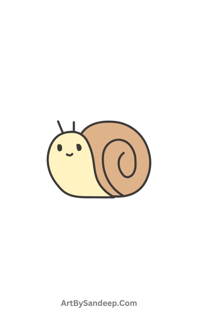 Cute Snail drawing