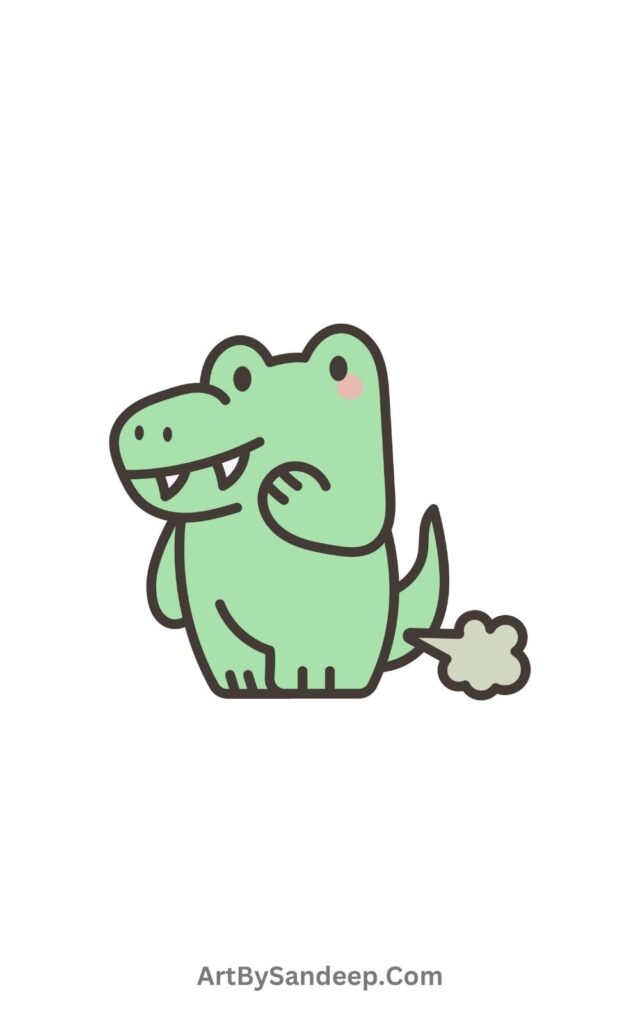 Funny Crocodile Drawing​