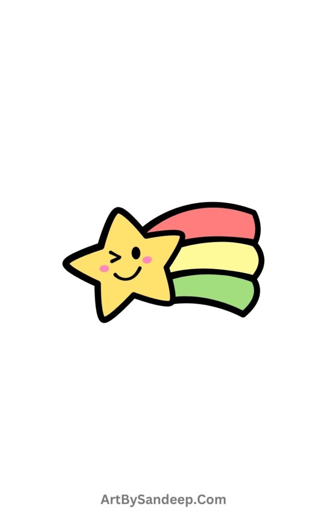 Funny Cute Star Drawing