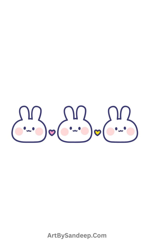 Three Cute Rabbit​