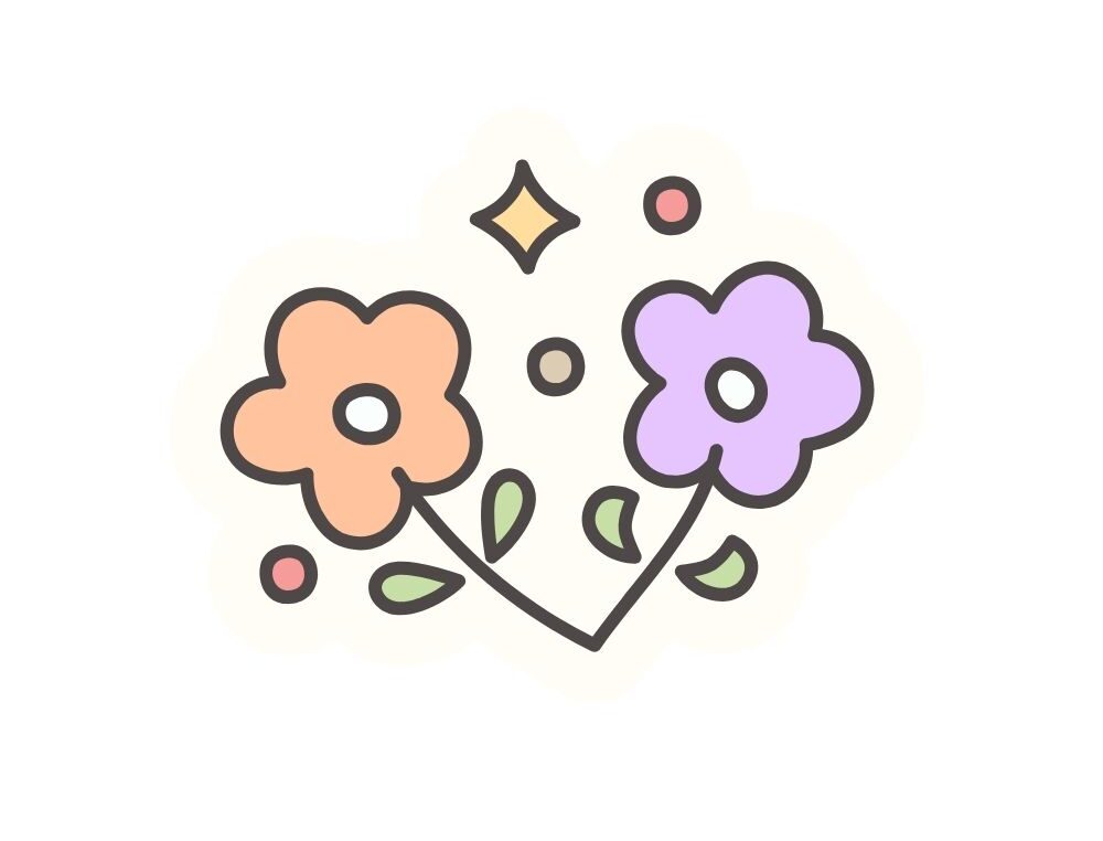 Two Cute Flowers Drawing​