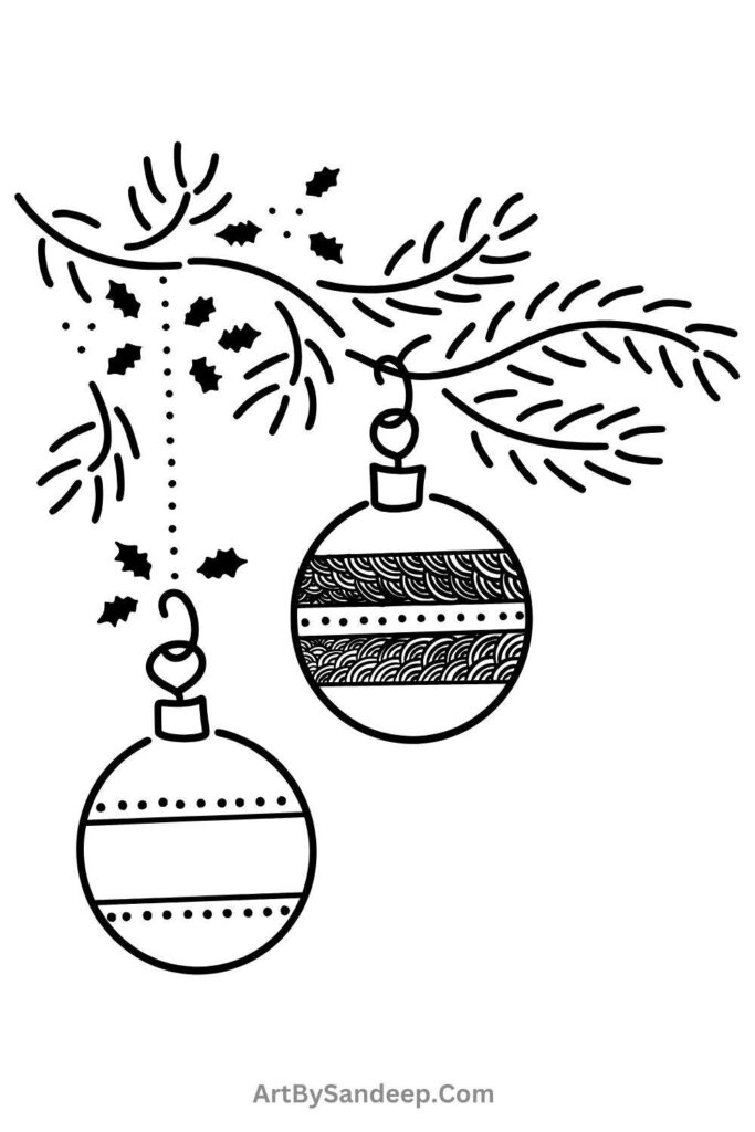 big christmas tree coloring pages printable 2024