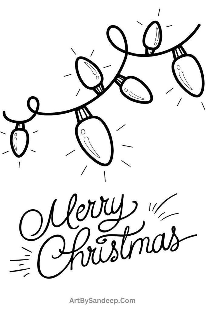 big christmas tree coloring pages printable