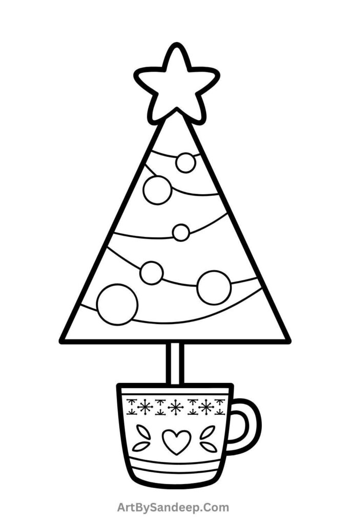 christmas decorations coloring pages