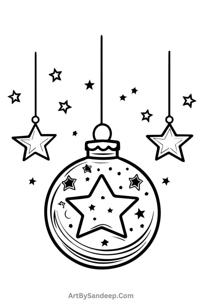 christmas drawing coloring pages