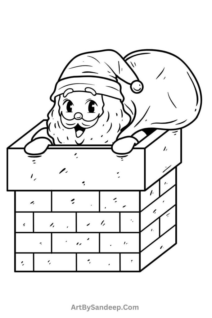 christmas santa coloring pages 2024