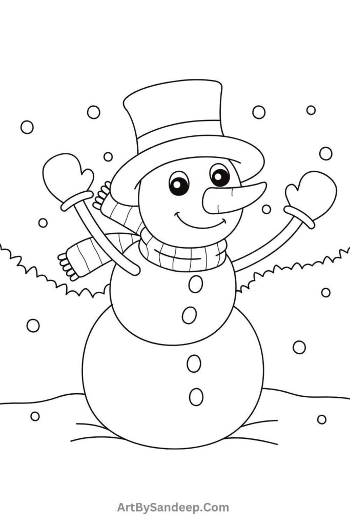 cute christmas card coloring pages 2024