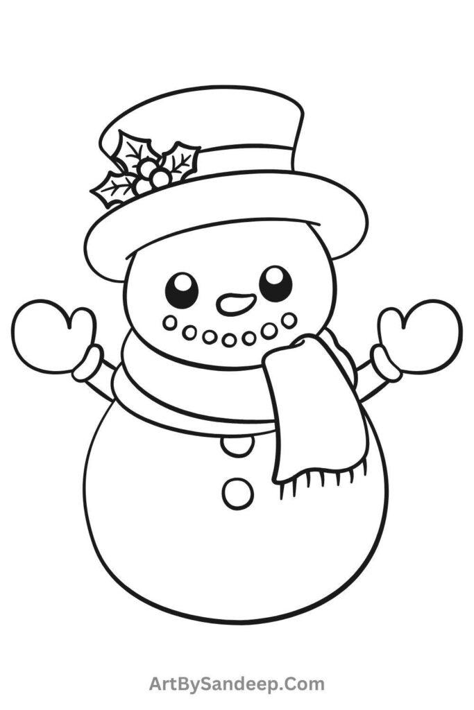 cute christmas coloring pages 2024