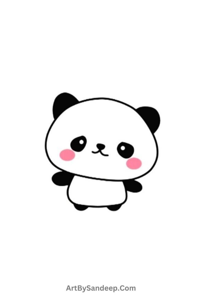 cute panda drawing