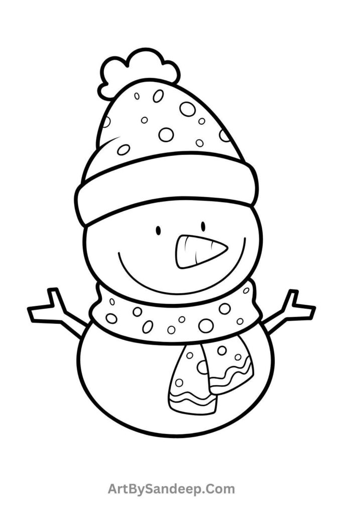 easy christmas coloring pages